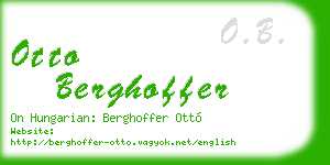 otto berghoffer business card